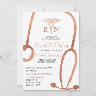 Invitation Parti de graduation en soins infirmiers d'or moder