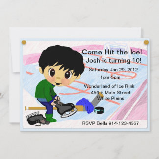 Invitation Parti de hockey