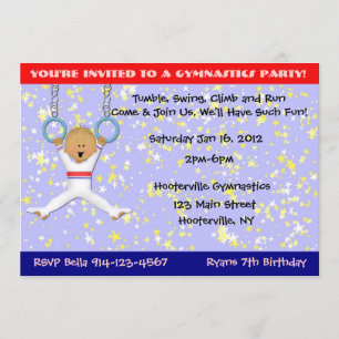 Invitation Parti de la gymnastique
