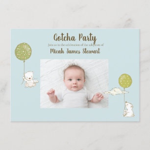 Invitation Parti de l'adoption "Gotcha" Parti du garçon Perso