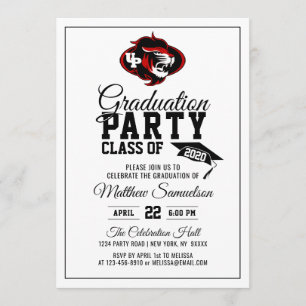 Invitation Parti de l'école blanche moderne  ajouter un LOGO