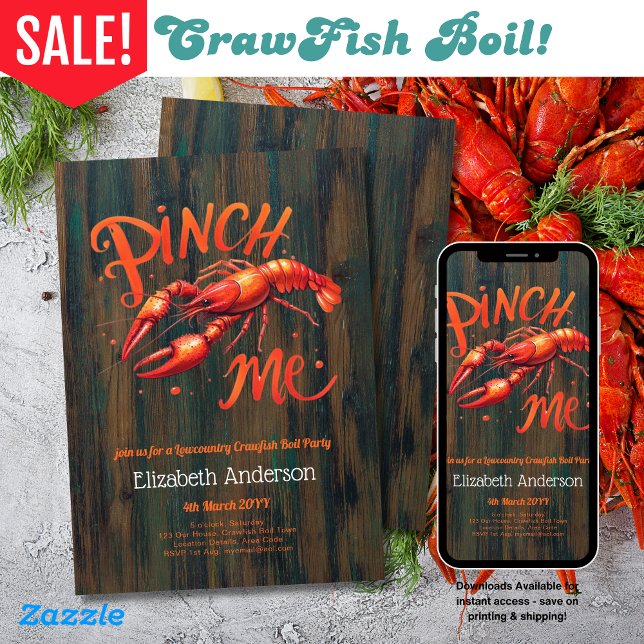 Invitation Parti de l'écrevisse de basse-campagne Russe (Créateur téléchargé)