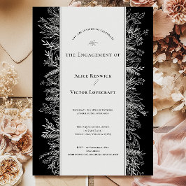 Invitation Parti de l'engagement Mariage de Black and White G