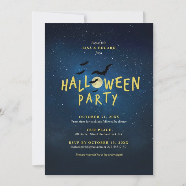 Invitation Parti de l'Halloween de Kid (Devant)
