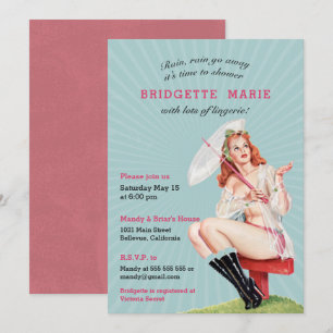 Invitation Parti de lingerie rétro-Vintage