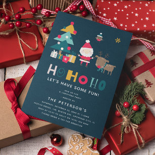 Invitation Parti de Noël HO HO HO