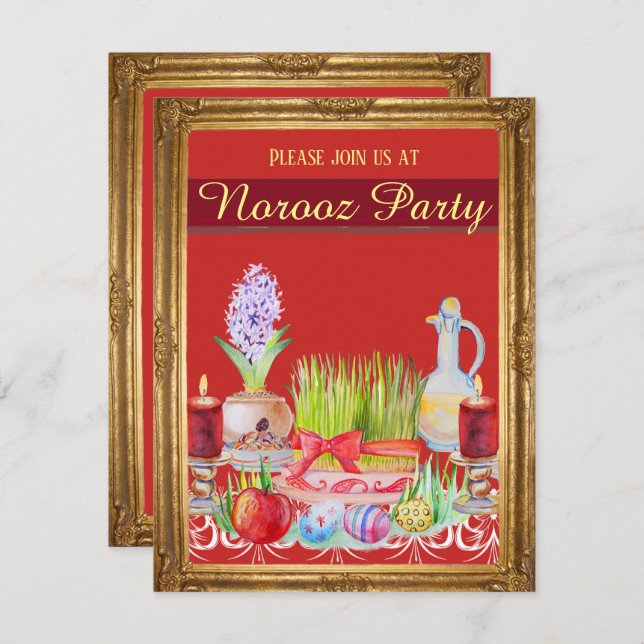 Invitation Parti de Norooz Haft Sin (Devant / Derrière)