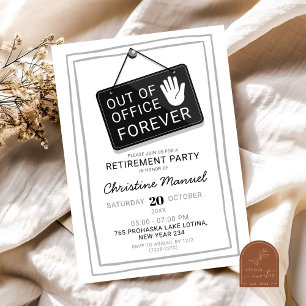 Invitation Parti de retraite à main