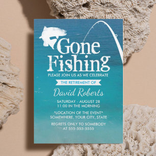Invitation Parti de retraite de pêche retraité
