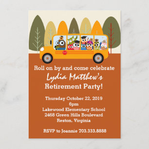 Invitation Parti de retraite des chauffeurs de bus de l'école