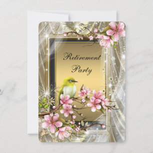Invitation Parti de retraite des femmes noires et d'or