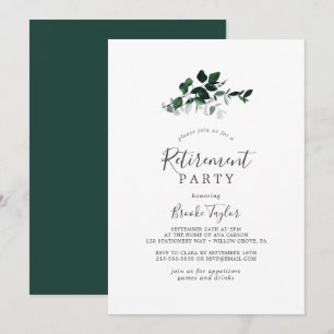 Invitation Parti de retraite Emerald Green
