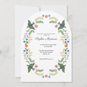 Invitation Parti de retraite florale lunaire