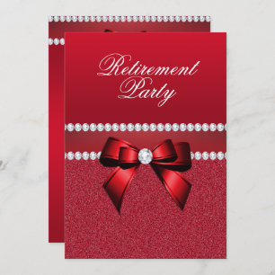 Invitation Parti de retraite romantique Ruby Rouge