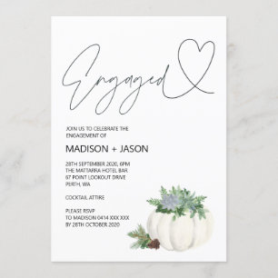 Invitation Parti d'engagement de Thanksgiving pour l'automne