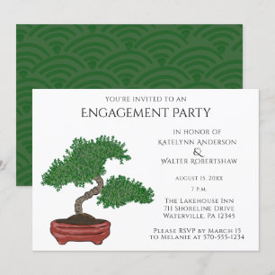 Invitation Parti d'engagement des Mariages japonais Bonsai Tr