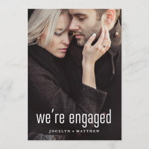 Invitation Parti d'engagement photo minimaliste moderne