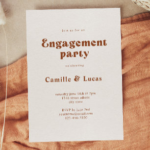 Invitation Parti d'engagement rétro