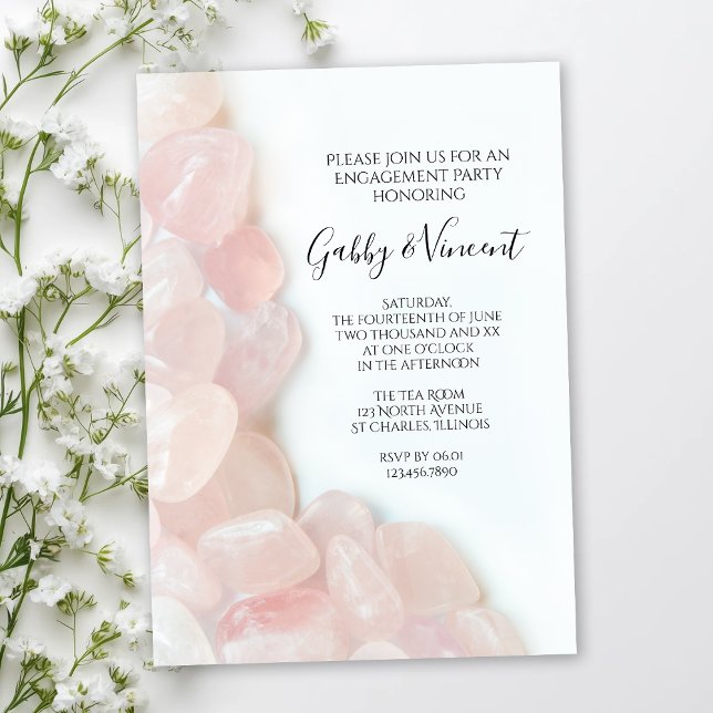 Invitation Parti d'engagement Rose Quartz (Créateur téléchargé)
