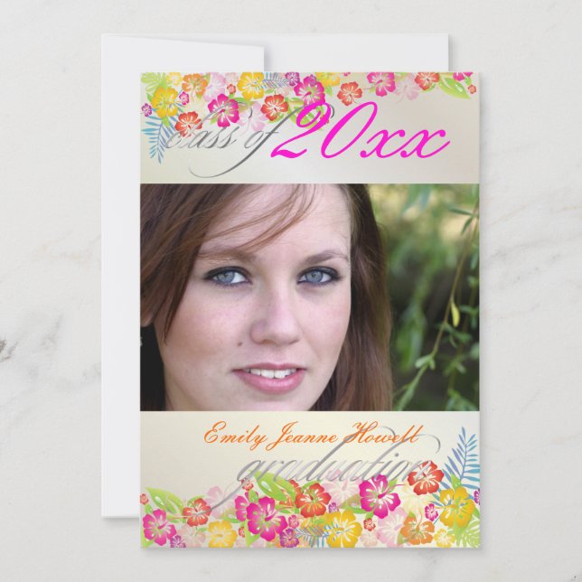 Invitation Parti des diplômés de Luau (Devant)