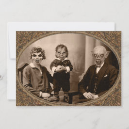 Invitation Parti d'Halloween de la famille Vampire Zombie