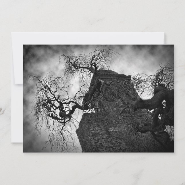 Invitation Parti d'Halloween de l'Église gothique (Devant)