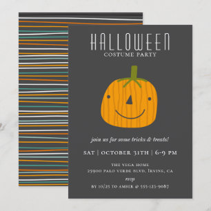 Invitation Parti d'Halloween du mou Jack O'lantern