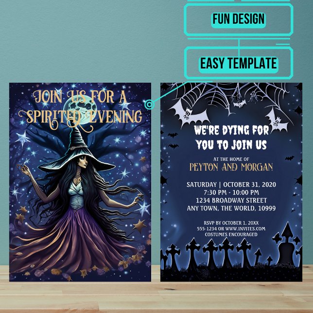 Invitation Parti d'Halloween sorcière séduisant (Use these awesome invitations to get your guest in the mood right away. )