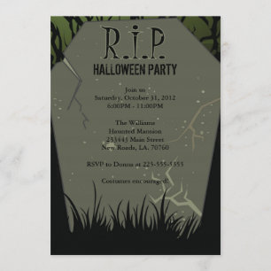 Invitation Parti d'Halloween Tombstone