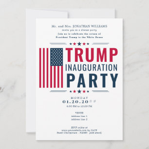 Invitation Parti d'investiture du président Donald Trump 2025
