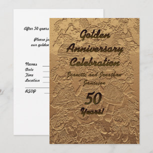 Invitation Parti du 50e anniversaire du Mariage d'or