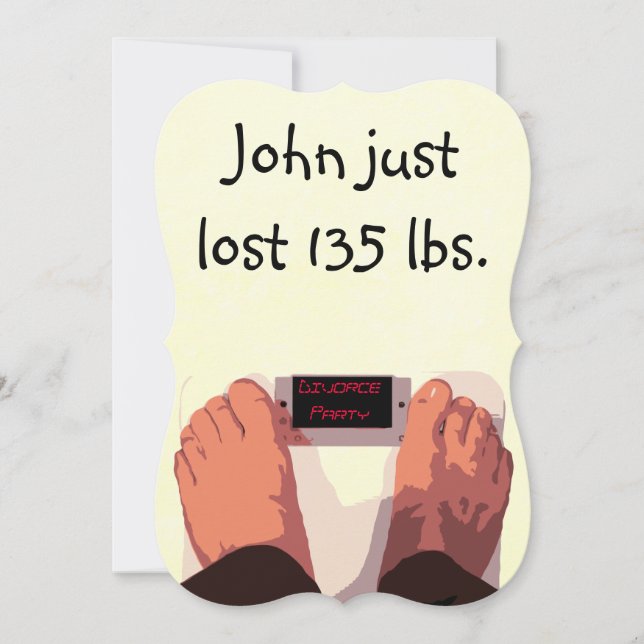 Invitation Parti du divorce humoristique (Devant)