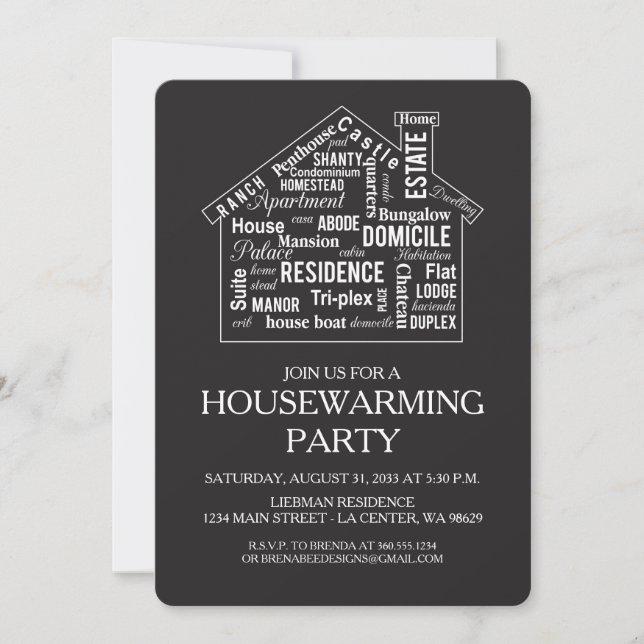 Invitation Parti du réchauffement climatique de la maison de  (Devant)