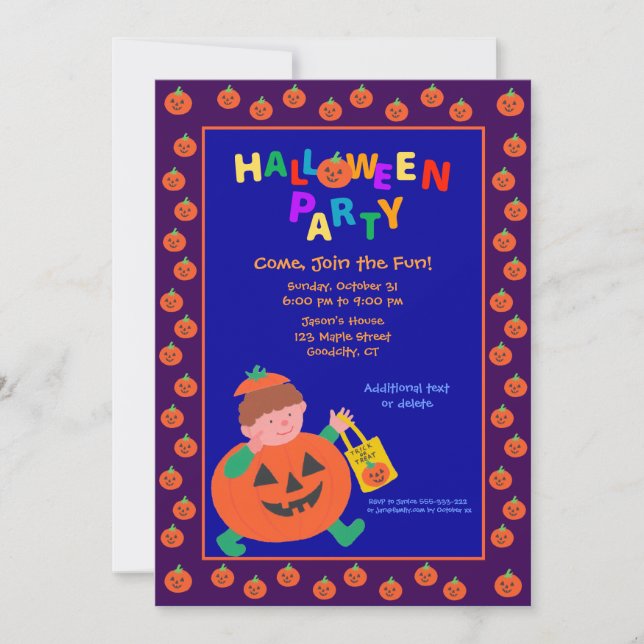 Invitation Parti Halloween (Devant)
