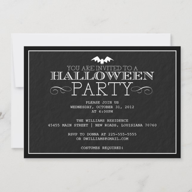 Invitation Parti Halloween (Devant)