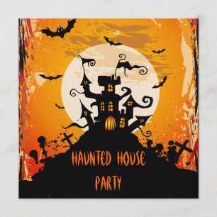 Invitation Parti Halloween de la Maison hantée