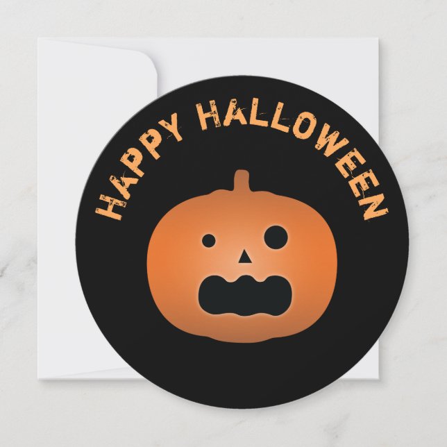 Invitation Parti Haunted Jack-o'-lantern Citrouille Halloween (Devant)