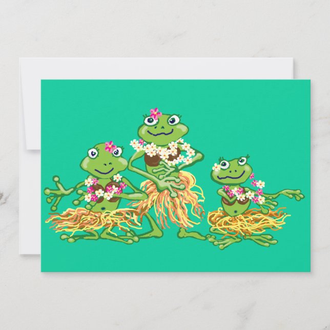 Invitation Parti hawaïen (Devant)