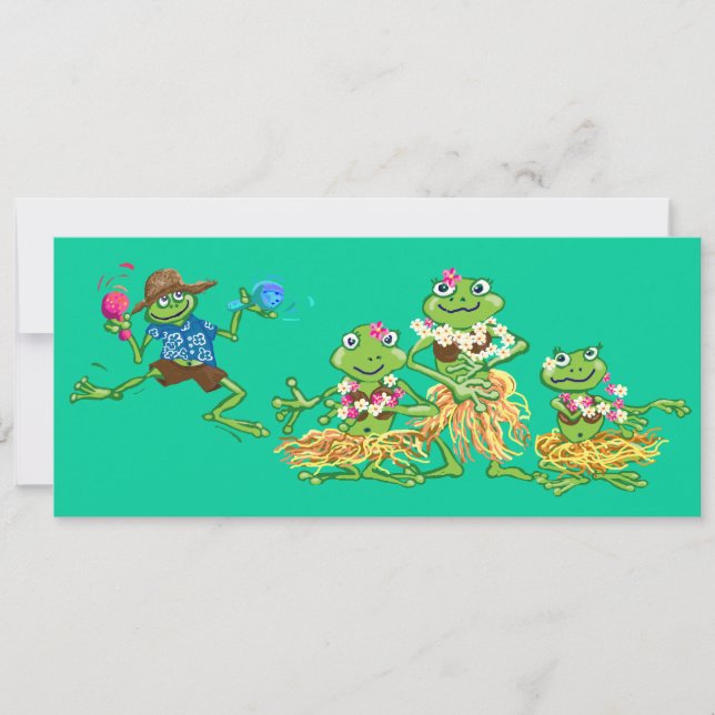 Invitation Parti hawaïen (Devant)