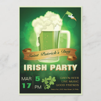 Invitation Parti irlandais de la Saint Patrick