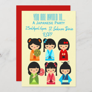 Invitation Parti japonais sur le thème du Japon