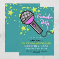 Parti Karaoke Anniversaire de enfant Turquoise vio