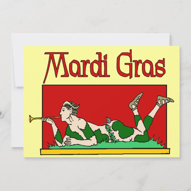 Invitation Parti Mardi Gras (Devant)