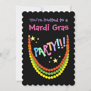 Invitation Parti Mardi Gras