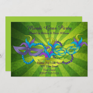 Invitation Parti Mardi Gras