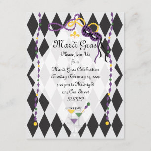 Invitation Parti Mardi Gras
