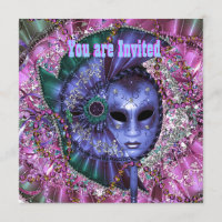 Parti mascarade violet vert