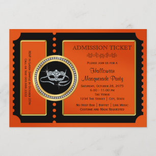 Invitation Parti Masquerade d'Halloween