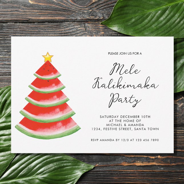 Invitation Parti Mele Kalikimaka (Créateur téléchargé)