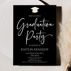 Invitation Parti minimaliste moderne élégante Graduation